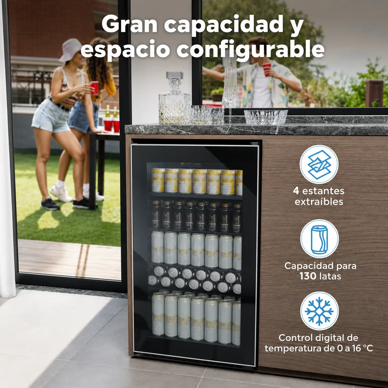 COWSAR Mini Nevera para Bebidas de 91 L con panel táctil — imagen 2